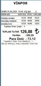 Baklava Barkod Sistemi Pos Terazi | Trend Set 2